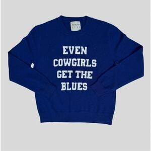 NEW JUMPER1234 women's even cowgirls get the blues cashmere sweater in dark viol